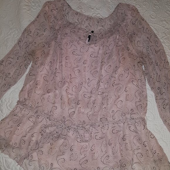 Alfani Woman sz 24 Soft Pink Peplum Blouse & Cami - Picture 1 of 8